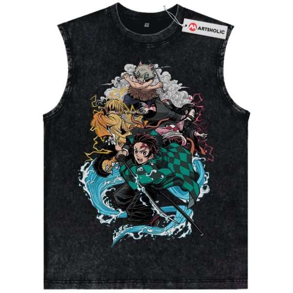 Demon Slayer Tank Top, Anime Tank Top, Vintage Tank Top