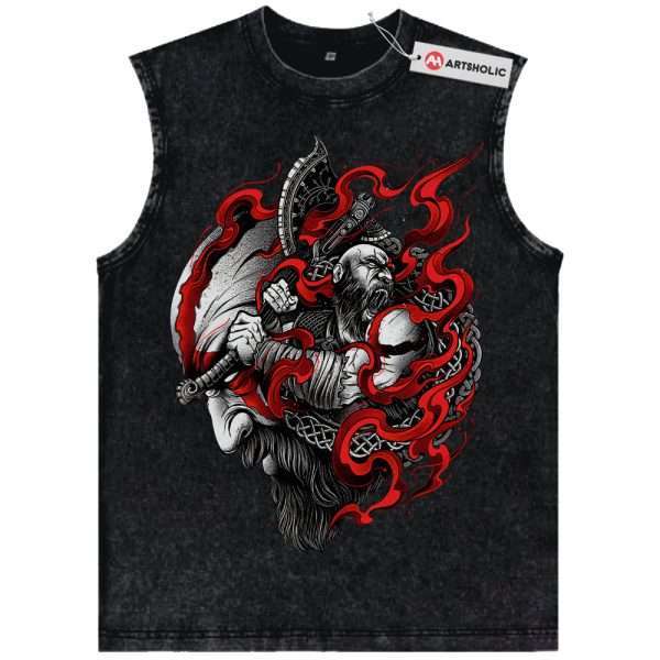 Kratos Tank Top, God of War Tank Top, Game Tank Top, Vintage Tank Top