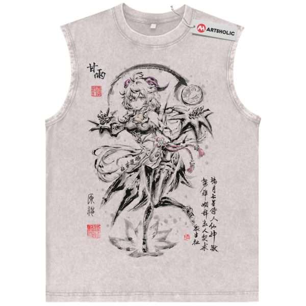 Ganyu Tank Top, Genshin Impact Tank Top, Game Tank Top, Vintage Tank Top