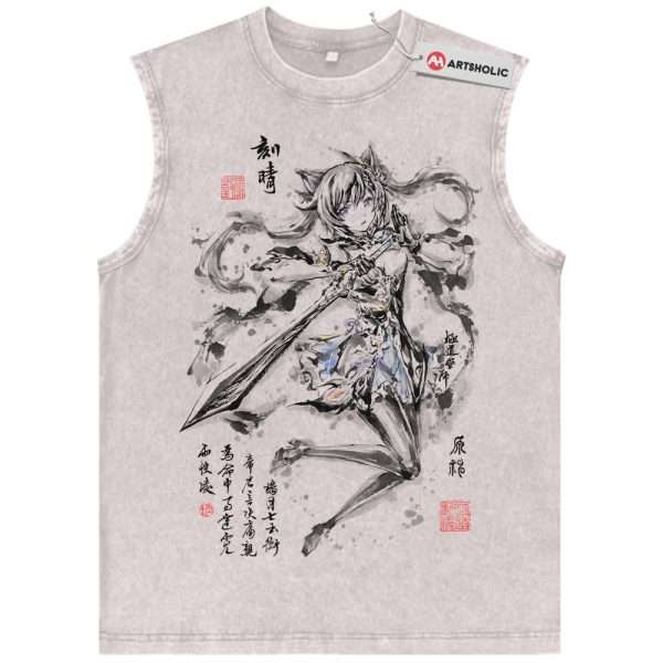 Keqing Tank Top, Genshin Impact Tank Top, Game Tank Top, Vintage Tank Top