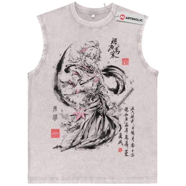 Kaedehara Kazuha Tank Top, Genshin Impact Tank Top, Game Tank Top, Vintage Tank Top