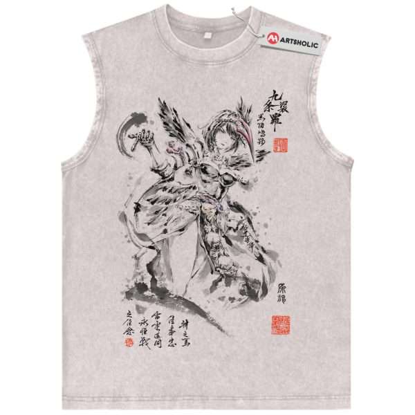 Kujou Sara Tank Top, Genshin Impact Tank Top, Game Tank Top, Vintage Tank Top