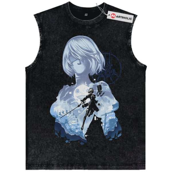 2B Tank Top, NieR:Automata Tank Top, Game Tank Top, Vintage Tank Top