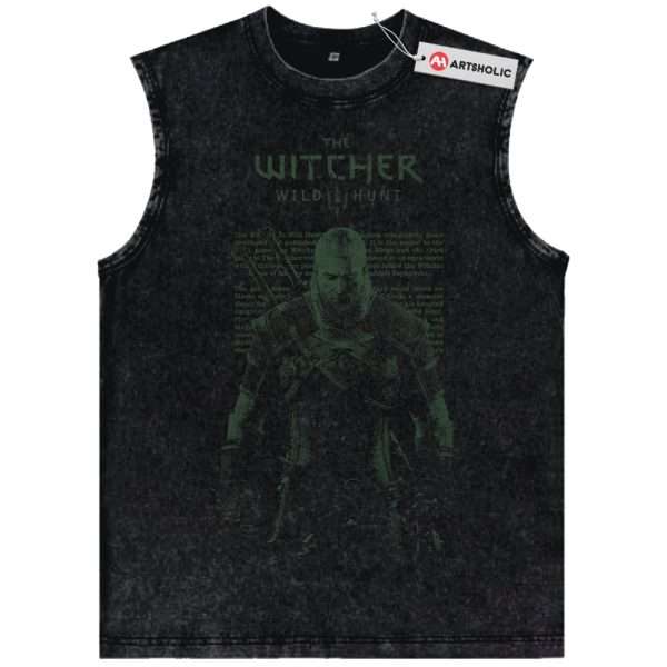 Geralt of Rivia Tank Top, The Witcher Tank Top, Game Tank Top, Vintage Tank Top