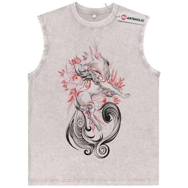 Amaterasu Tank Top, Okami Tank Top, Game Tank Top, Vintage Tank Top