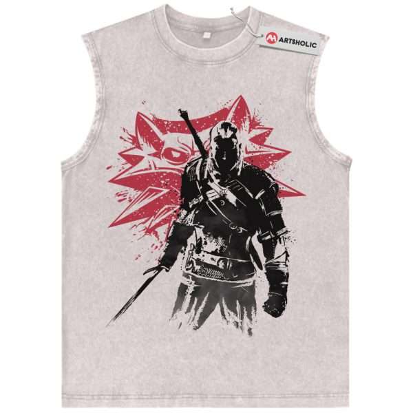 Geralt of Rivia Tank Top, The Witcher Tank Top, Game Tank Top, Vintage Tank Top