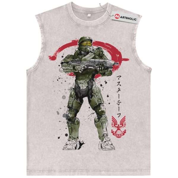 Master Chief Tank Top, Halo Tank Top, Game Tank Top, Vintage Tank Top