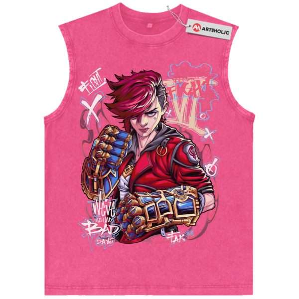 Vi - Arcane Tank Top, League of Legends Tank Top, Game Tank Top, Vintage Tank Top