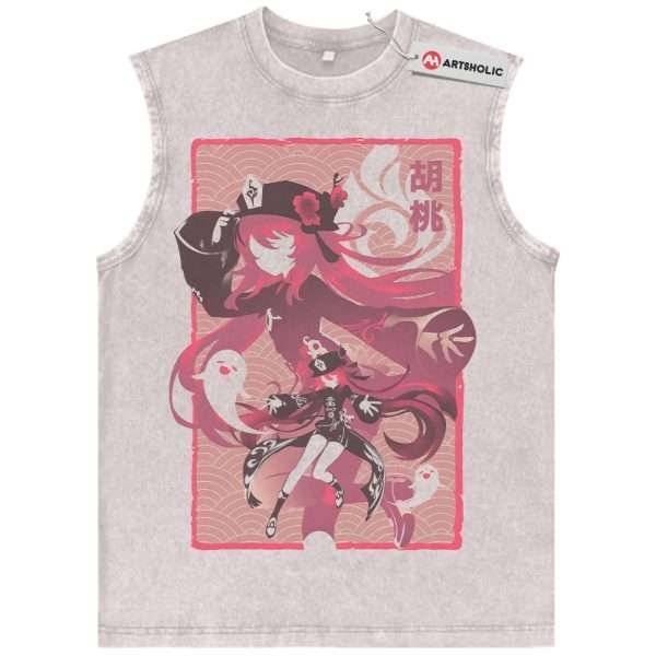 Hu Tao Tank Top, Genshin Impact Tank Top, Game Tank Top, Vintage Tank Top