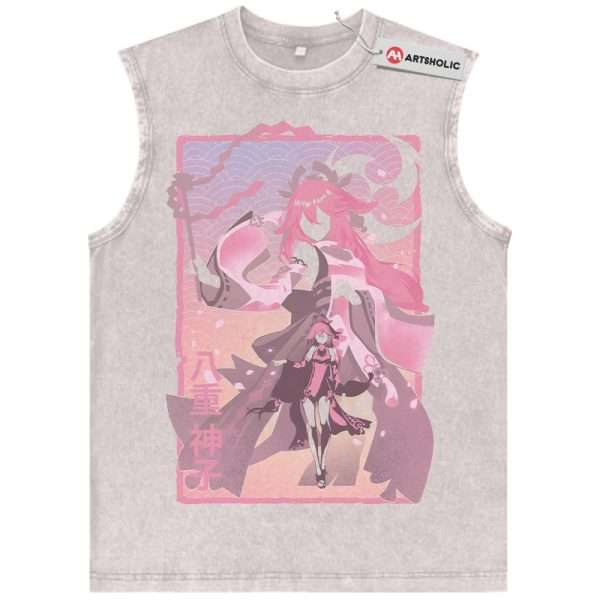 Yae Miko Tank Top, Genshin Impact Tank Top, Game Tank Top, Vintage Tank Top