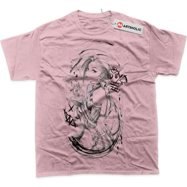 Jinx Shirt, League of Legends Shirt, LoL Shirt, Game Shirt, Graphic Tee - Pink, XL