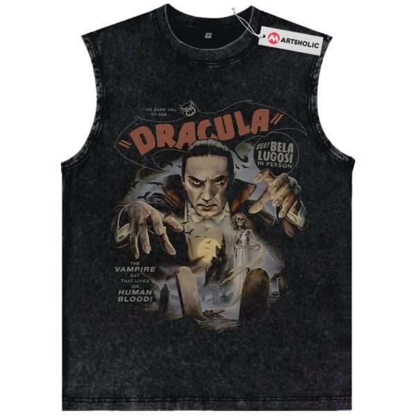 Dracula Tank Top, Halloween Tank Top, Horror Tank Top, Vintage Tank Top