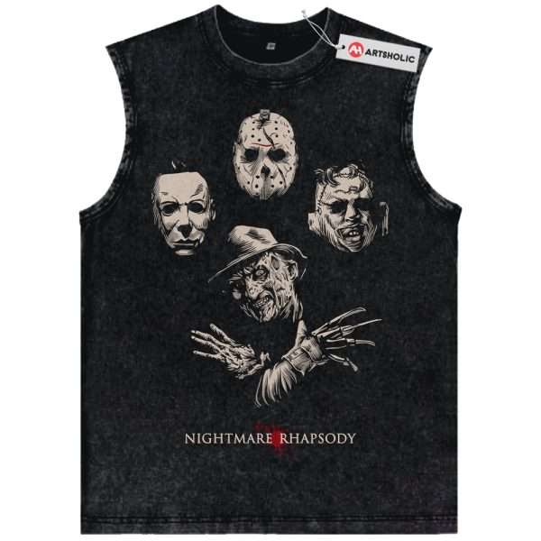 Freddy Kruege Tank Top, Jason Voorhees Tank Top, Michael Myers Tank Top, Leatherface Tank Top, Halloween Tank Top, Horror Tank Top, Vintage Tank Top