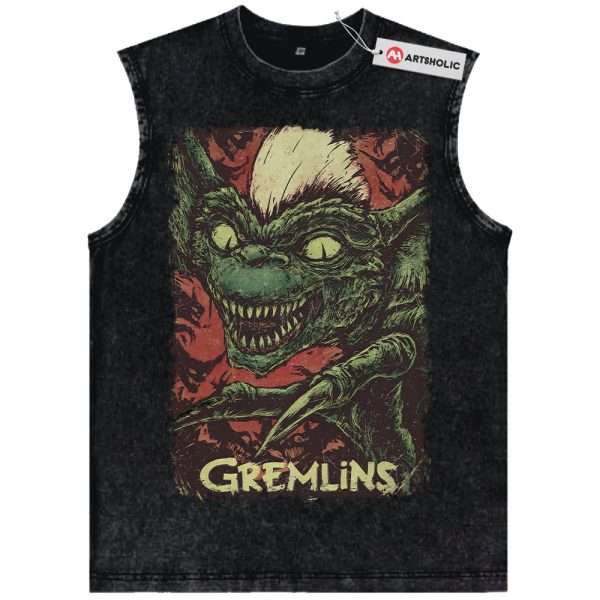 Stripe Tank Top, Gremlins Tank Top, Halloween Tank Top, Horror Tank Top, Vintage Tank Top