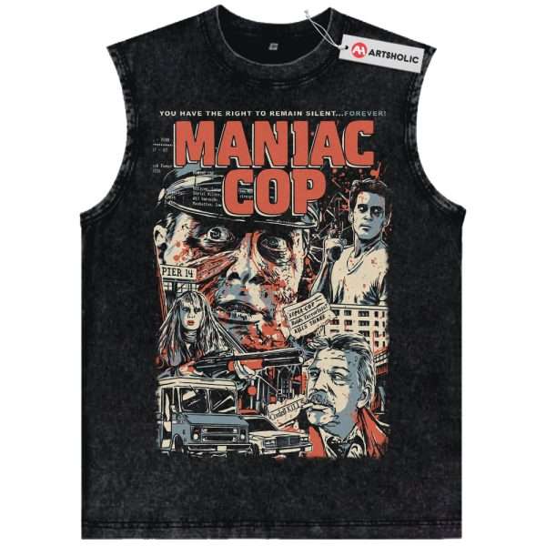 Maniac Cop Tank Top, Halloween Tank Top, Horror Movie Tank Top, Vintage Tank Top
