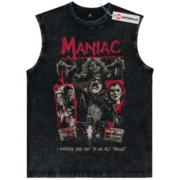 Maniac Tank Top, Horror Tank Top, Halloween Tank Top, Vintage Tank Top