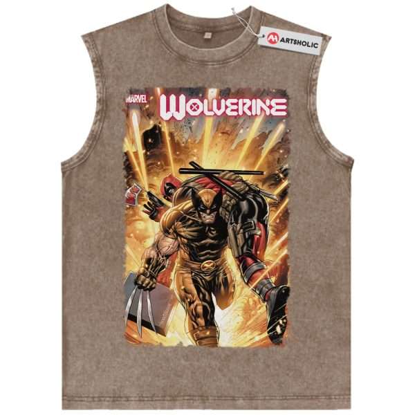 Deadpool vs Wolverine Tank Top, Marvel Comics Tank Top, Vintage Tank Top