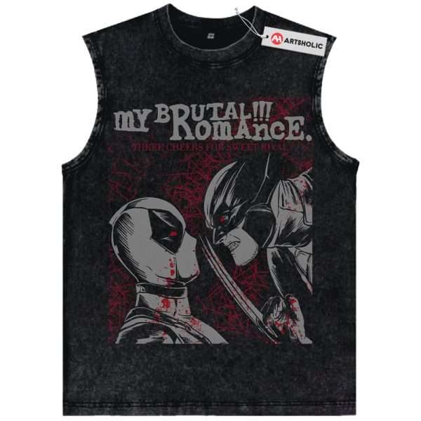 Deadpool vs Wolverine Tank Top, Marvel Comics Tank Top, Vintage Tank Top