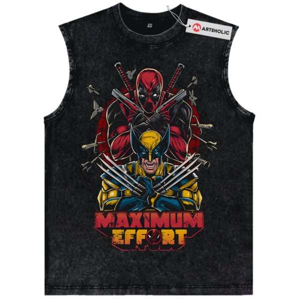 Deadpool vs Wolverine Tank Top, Marvel Comics Tank Top, Vintage Tank Top