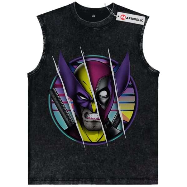 Deadpool vs Wolverine Tank Top, Marvel Comics Tank Top, Vintage Tank Top