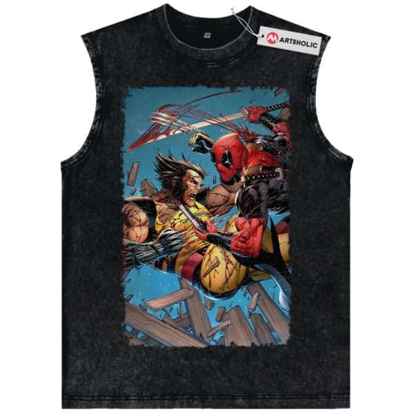 Deadpool vs Wolverine Tank Top, Marvel Comics Tank Top, Vintage Tank Top