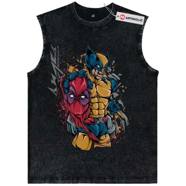 Deadpool vs Wolverine Tank Top, Marvel Comics Tank Top, Vintage Tank Top