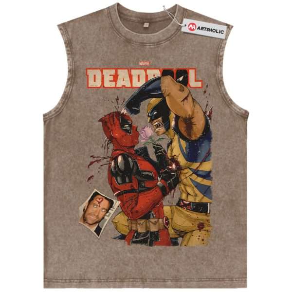 Deadpool vs Wolverine Tank Top, Marvel Comics Tank Top, Vintage Tank Top
