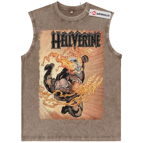Hellverine Tank Top, Marvel Comics Tank Top, Vintage Tank Top
