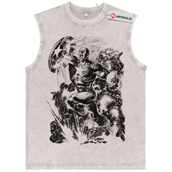 Captain America Tank Top, Marvel Comics Tank Top, Vintage Tank Top