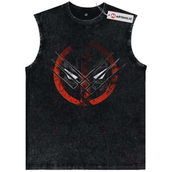 Deadpool vs Wolverine Tank Top, Marvel Comics Tank Top, Vintage Tank Top