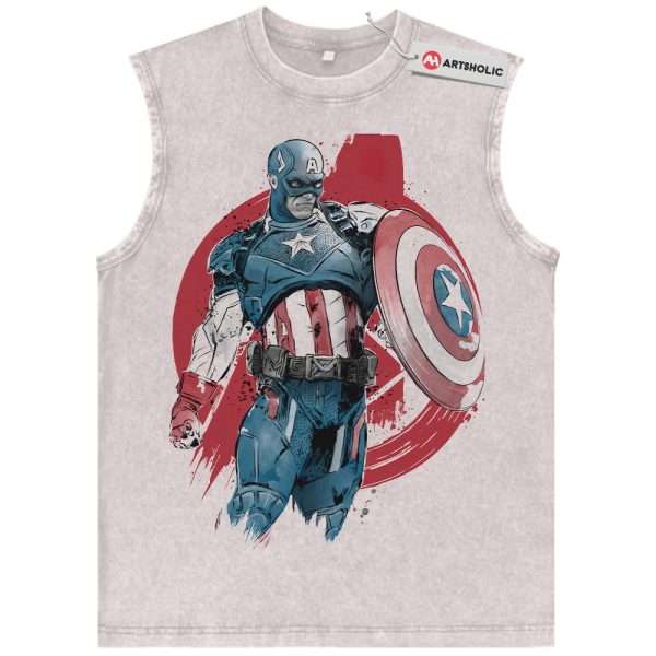 Captain America Tank Top, Marvel Comics Tank Top, Vintage Tank Top