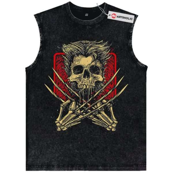 Skull Wolverine Tank Top, Marvel Comics Tank Top, Vintage Tank Top