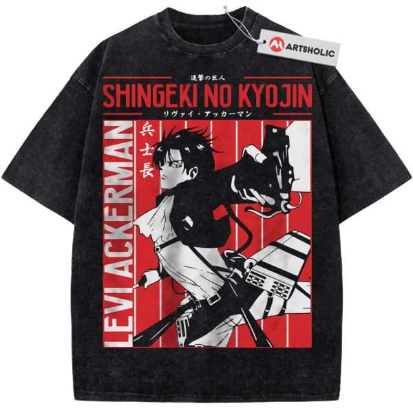 Levi Ackerman Shirt, Attack On Titan Shirt, AOT Shirt, Anime Shirt, Vintage T-Shirt