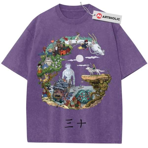 Studio Ghibli Shirt, Anime Shirt, Vintage Tee - Purple, L