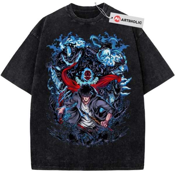 Sung Jinwoo Shirt, Solo Leveling Shirt, Anime Shirt, Vintage Tee