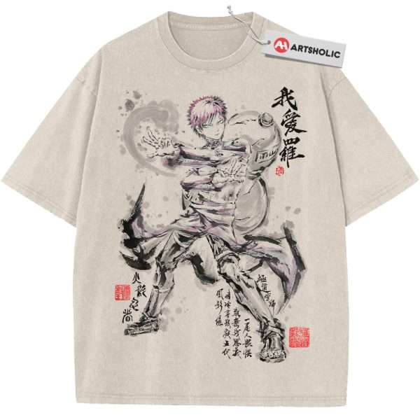 Gaara Shirt, Naruto Shirt, Anime Shirt, Vintage Tee