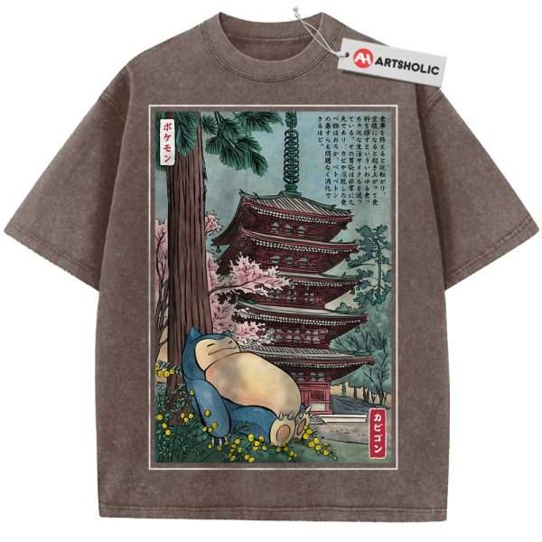Snorlax Shirt, Pokemon shirt, Anime Shirt, Vintage Tee - Coffee, 2XL