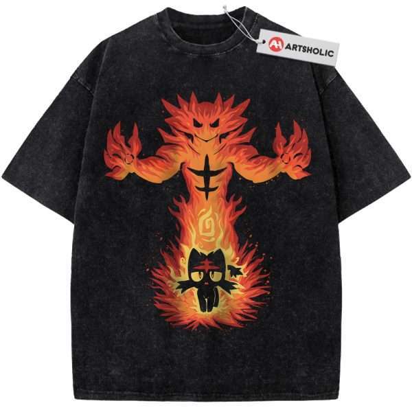 Litten Shirt, Incineroar Shirt, Pokemon shirt, Anime Shirt, Vintage Tee
