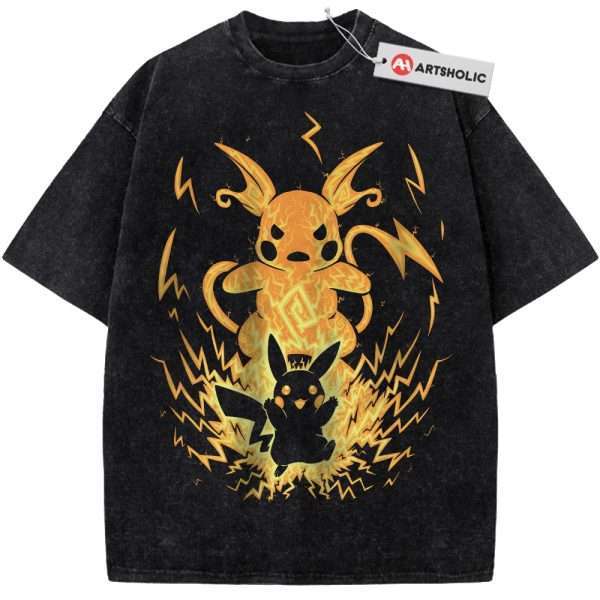 Pikachu Shirt, Raichu Shirt, Pokemon shirt, Anime Shirt, Vintage T-Shirt