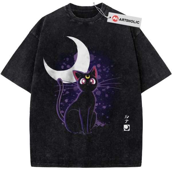 Luna Cat Shirt, Sailor Moon Shirt, Anime Shirt, Vintage Tee