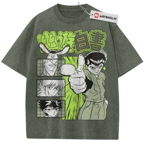 YuYu Hakusho Shirt, Anime Shirt, Vintage T-Shirt - Army Green, L