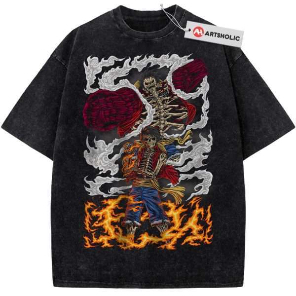 Skeleton Monkey D Luffy Shirt, One Piece Shirt, Anime Shirt, Vintage T-Shirt