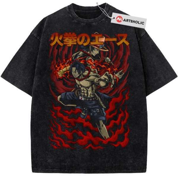 Portgas D Ace Shirt, One Piece Shirt, Anime Shirt, Vintage T-Shirt
