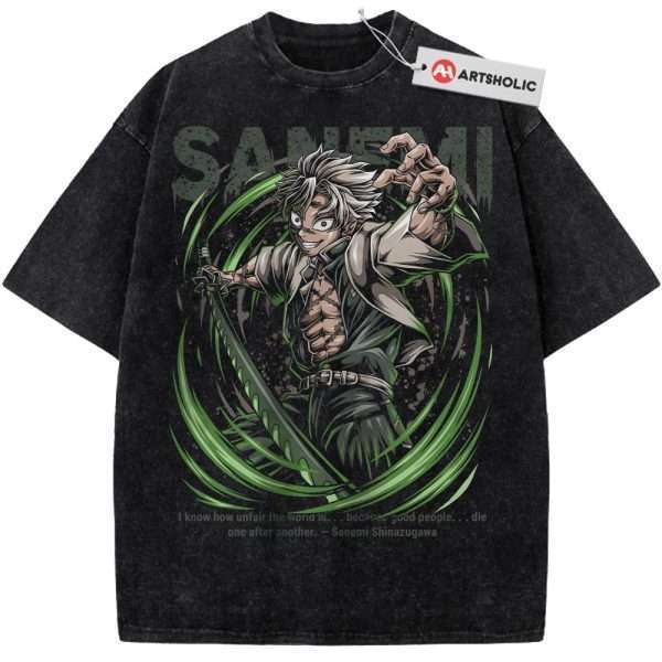 Sanemi Shinazugawa Shirt, Demon Slayer Shirt, Anime Shirt, Vintage T-Shirt