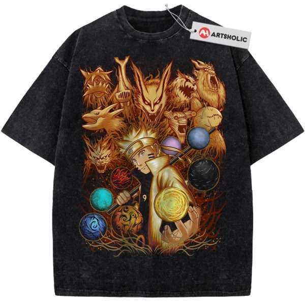 Kurama vs Naruto Uzumaki Shirt, Anime Shirt, Vintage Tee