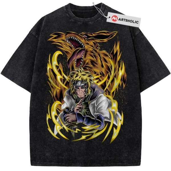 Minato Namikaze vs Kurama Shirt, Naruto Shirt, Anime Shirt, Vintage T-Shirt