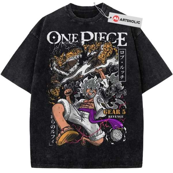 Rob Lucci vs Luffy Gear 5 Shirt, One Piece Shirt, Anime Shirt, Vintage T-Shirt