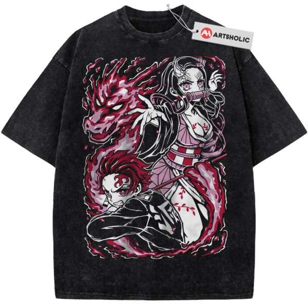 Nezuko and Tanjiro Kamado Shirt, Demon Slayer Shirt, Anime Shirt, Vintage T-Shirt