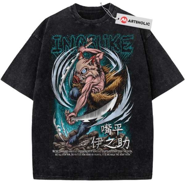 Inosuke Hashibira Shirt, Demon Slayer Shirt, Anime Shirt, Vintage T-Shirt
