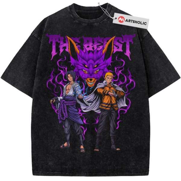 Sasuke Uchiha vs Naruto Uzumaki Shirt, Anime Shirt, Vintage T-Shirt